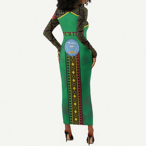 Mali Long Sleeve Bodycon Dress Mali ka Fasojamana