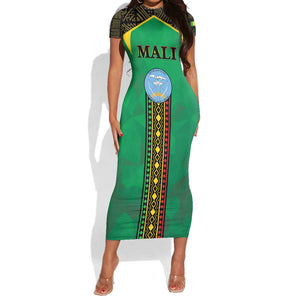 Mali Short Sleeve Bodycon Dress Mali ka Fasojamana