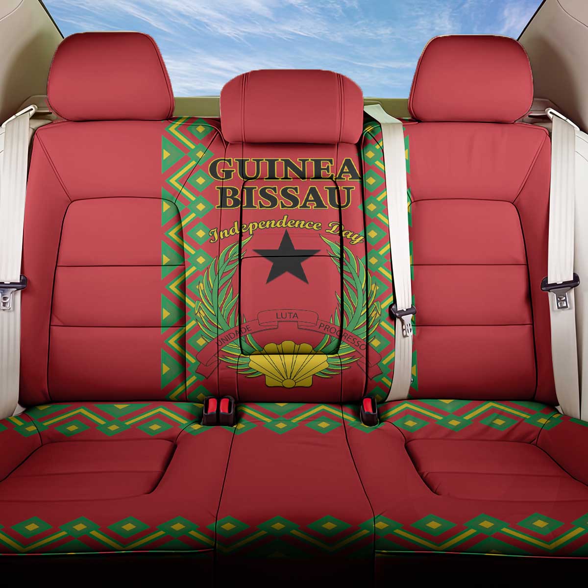 Guinea-Bissau Back Car Seat Cover Unidade Luta Progresso