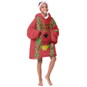 Guinea-Bissau KId Wearable Blanket Hoodie Unidade Luta Progresso