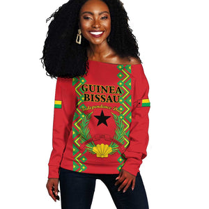 Guinea-Bissau Off Shoulder Sweater Unidade Luta Progresso