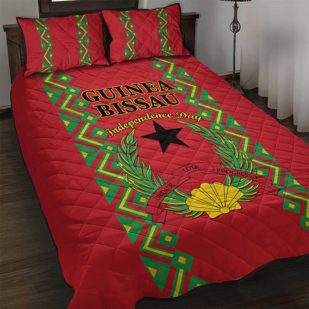 Guinea-Bissau Quilt Bed Set Unidade Luta Progresso