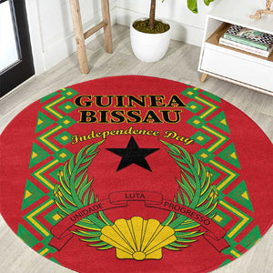 Guinea-Bissau Round Carpet Unidade Luta Progresso