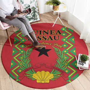 Guinea-Bissau Round Carpet Unidade Luta Progresso