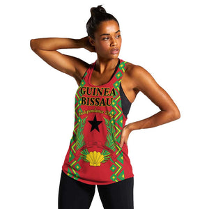 Guinea-Bissau Women Racerback Tank Unidade Luta Progresso