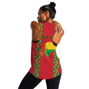 Guinea-Bissau Women Racerback Tank Unidade Luta Progresso