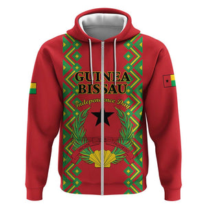 Guinea-Bissau Zip Hoodie Unidade Luta Progresso