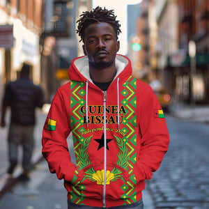 Guinea-Bissau Zip Hoodie Unidade Luta Progresso