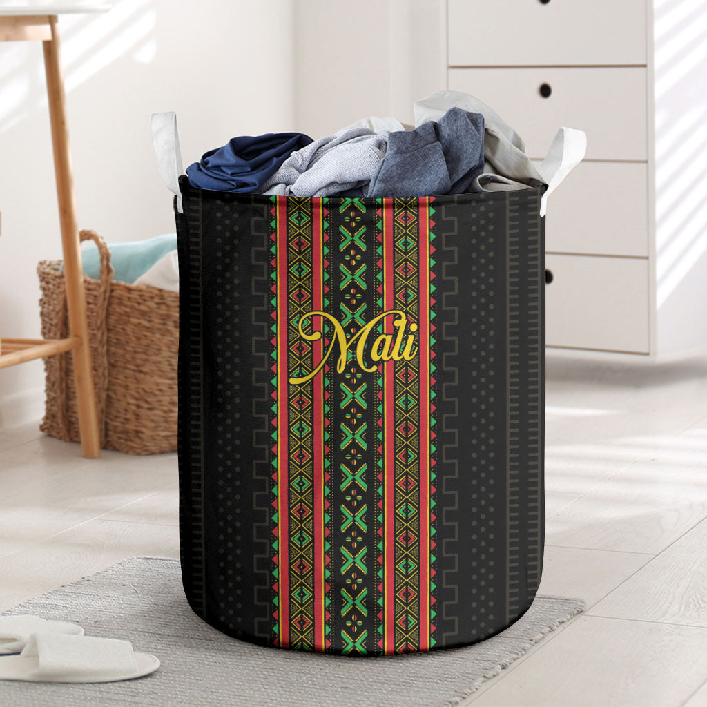 Mali Bogolanfini African Pattern Laundry Basket