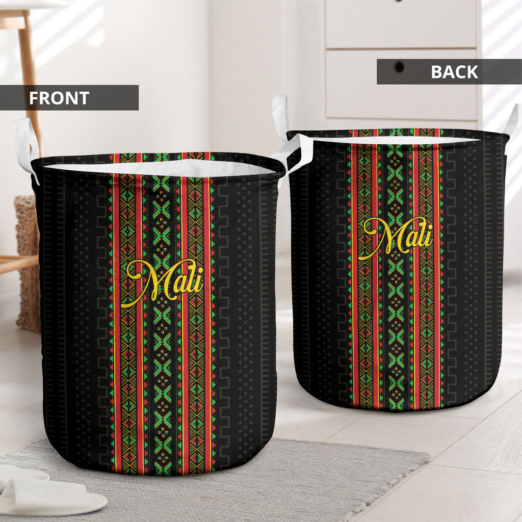 Mali Bogolanfini African Pattern Laundry Basket