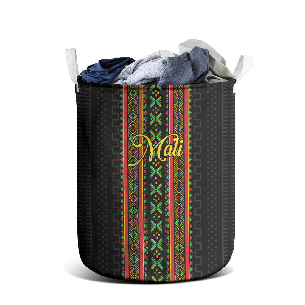 Mali Bogolanfini African Pattern Laundry Basket