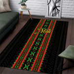 Mali Bogolanfini African Pattern Area Rug