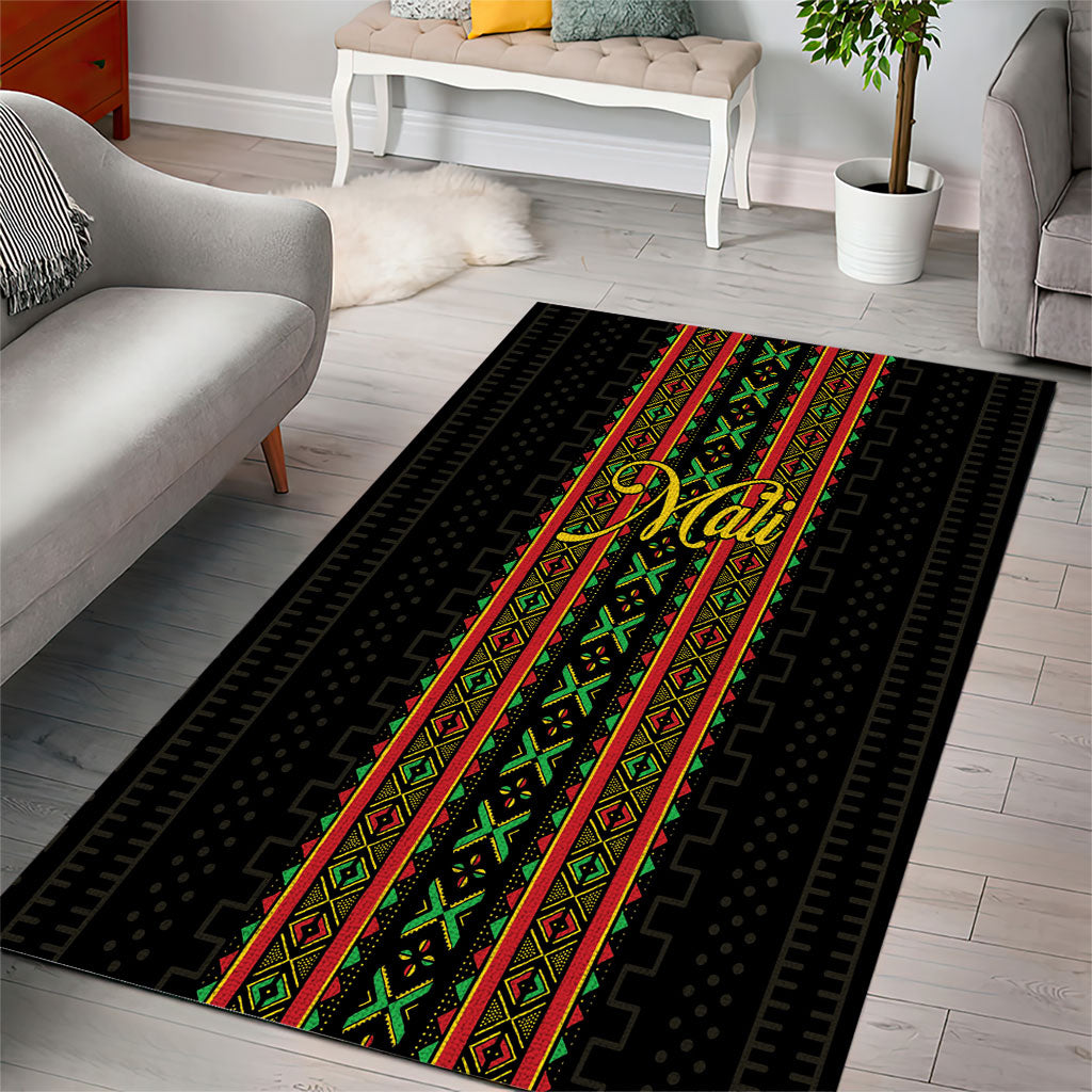 Mali Bogolanfini African Pattern Area Rug