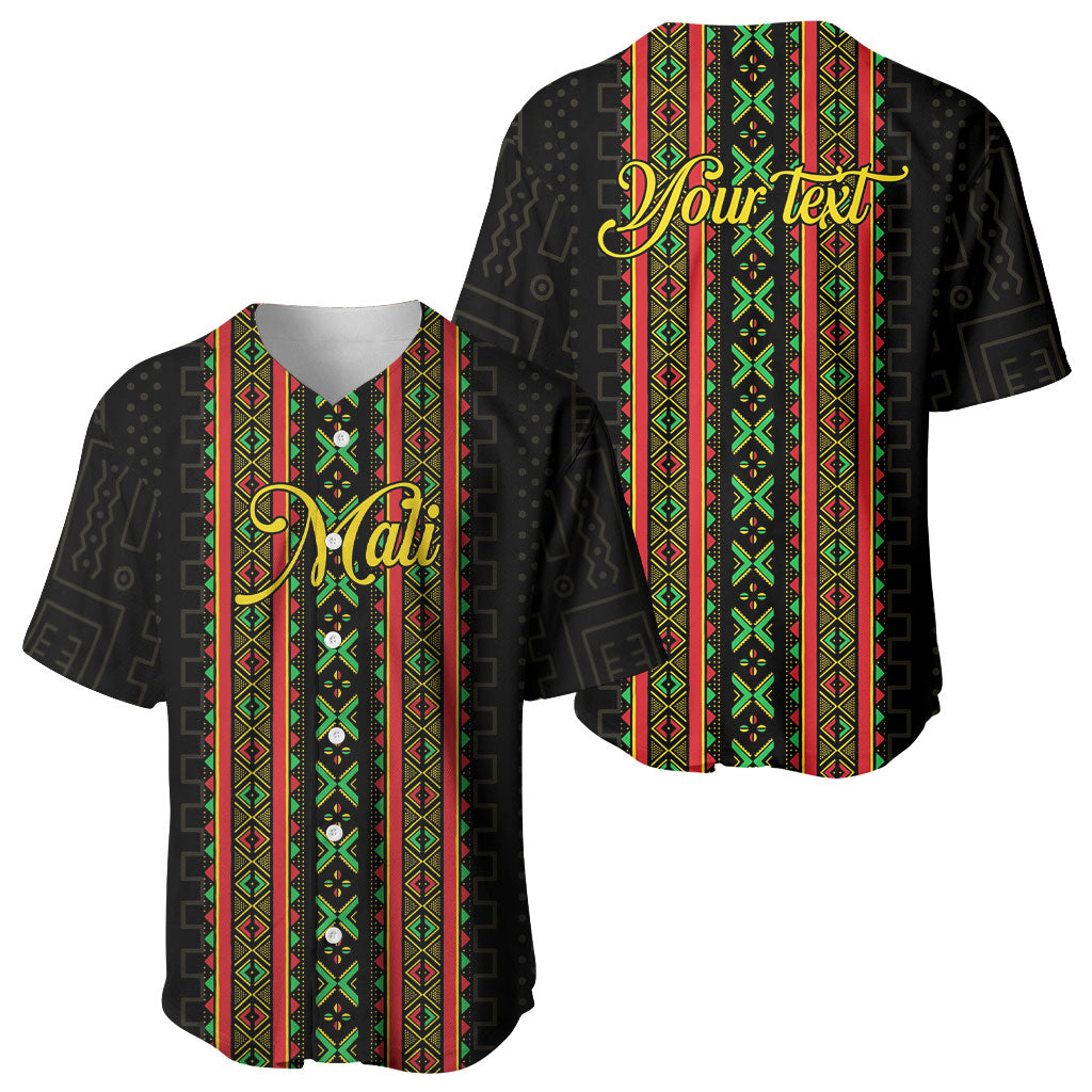 Personalized Mali Bogolanfini African Pattern Baseball Jersey