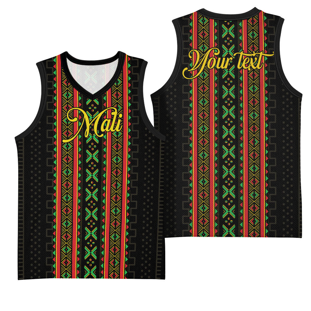 Personalized Mali Bogolanfini African Pattern Basketball Jersey