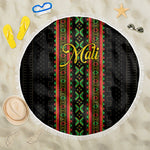 Mali Bogolanfini African Pattern Beach Blanket