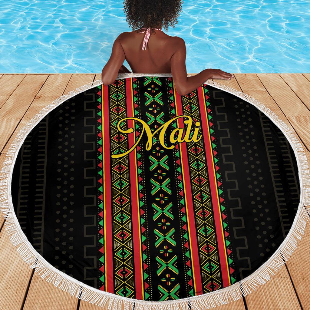 Mali Bogolanfini African Pattern Beach Blanket