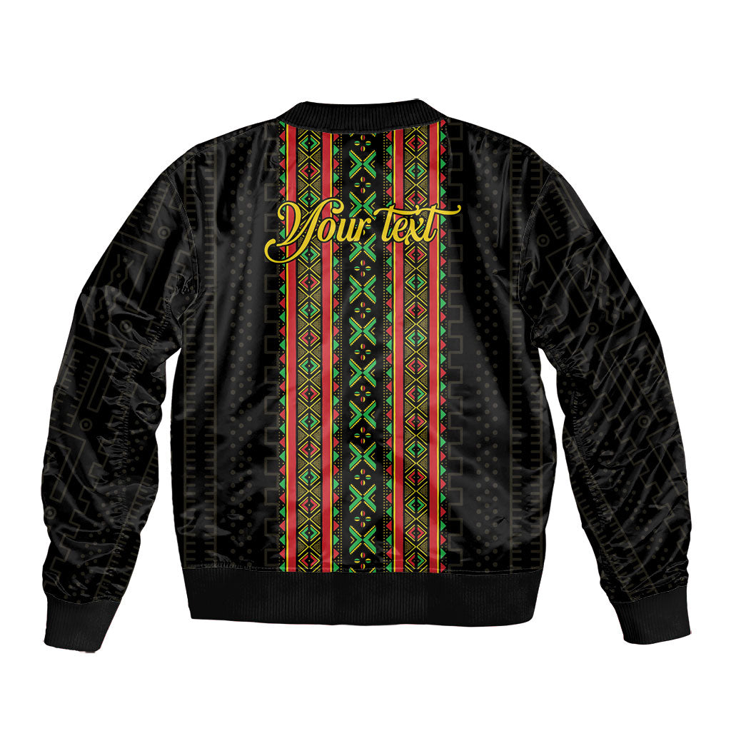 Personalized Mali Bogolanfini African Pattern Bomber Jacket