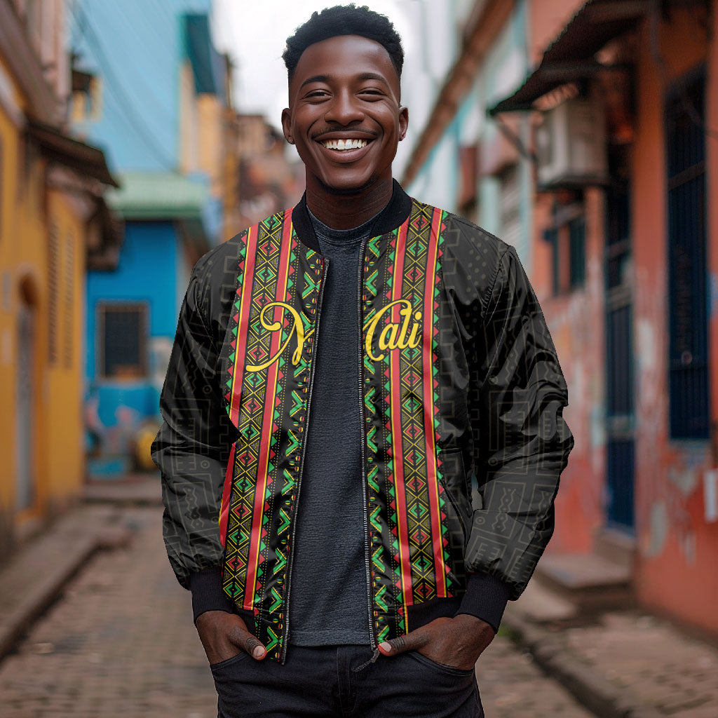 Personalized Mali Bogolanfini African Pattern Bomber Jacket