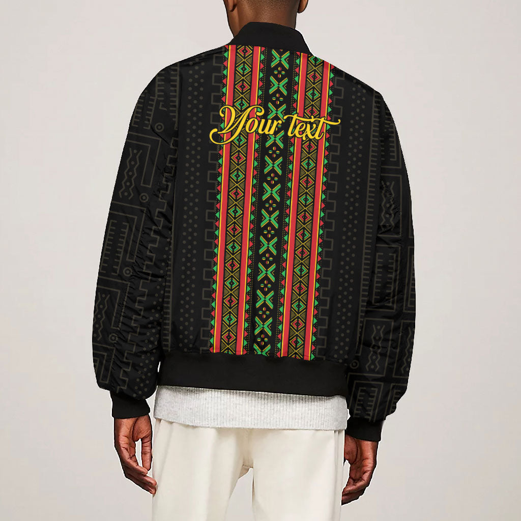 Personalized Mali Bogolanfini African Pattern Bomber Jacket