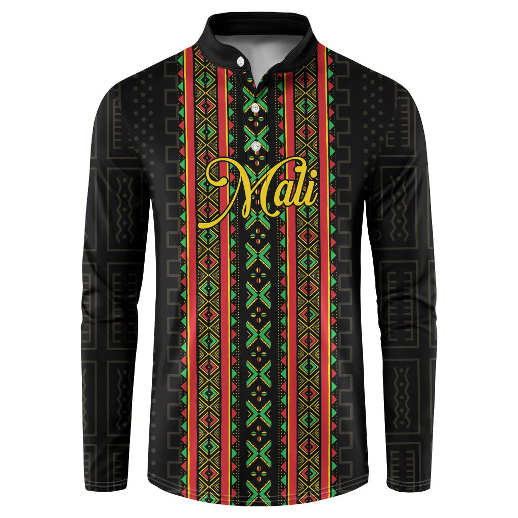 Personalized Mali Bogolanfini African Pattern Button Sweatshirt