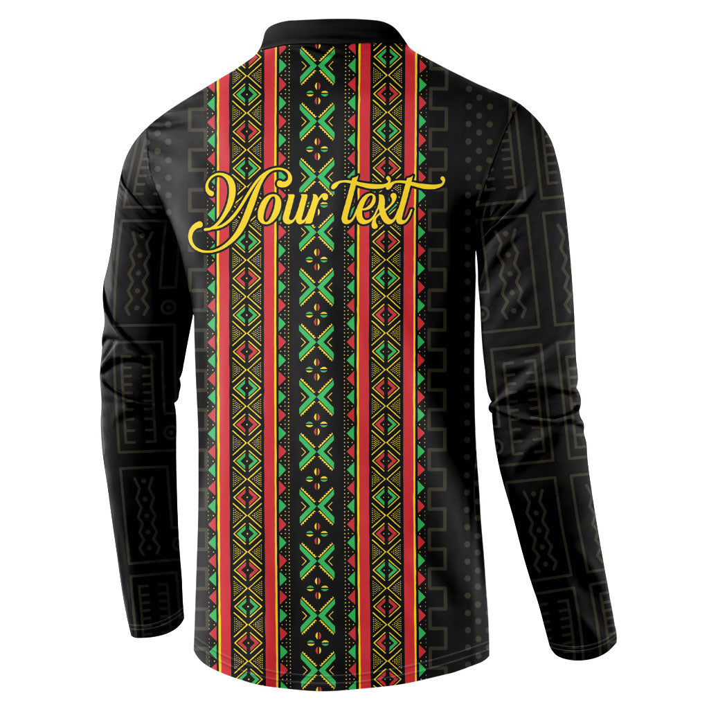 Personalized Mali Bogolanfini African Pattern Button Sweatshirt