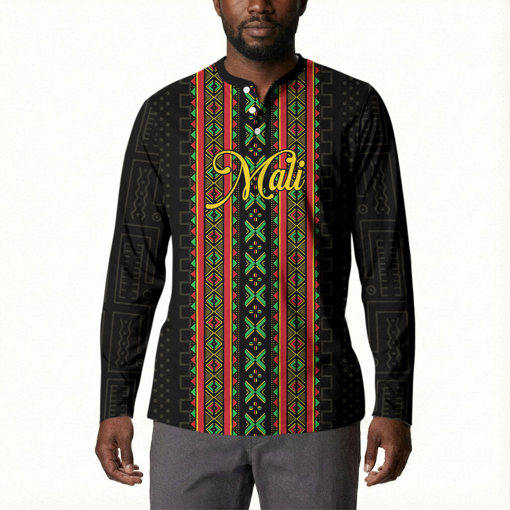 Personalized Mali Bogolanfini African Pattern Button Sweatshirt