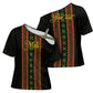 Personalized Mali Bogolanfini African Pattern Cross Shoulder Shirt