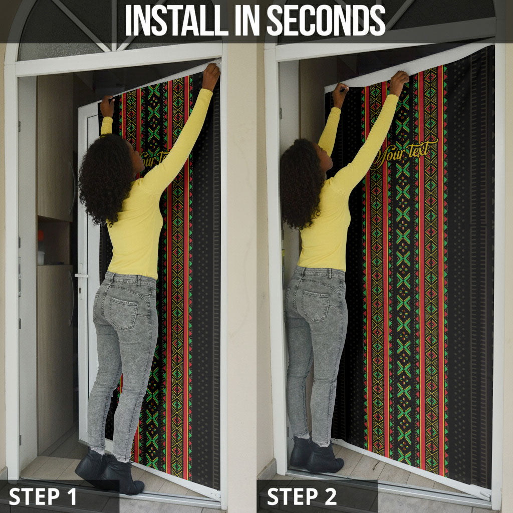 Personalized Mali Bogolanfini African Pattern Door Cover