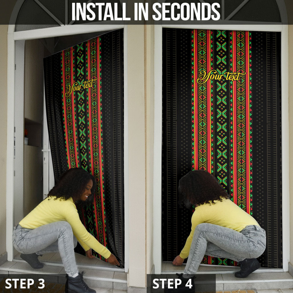 Personalized Mali Bogolanfini African Pattern Door Cover