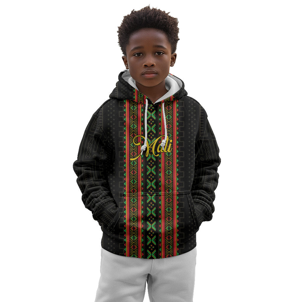 Personalized Mali Bogolanfini African Pattern Kid Hoodie