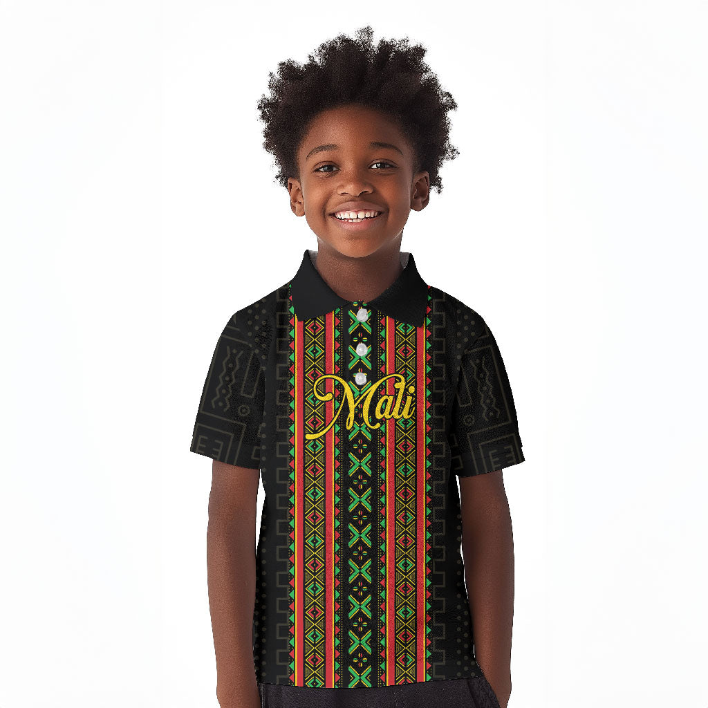 Personalized Mali Bogolanfini African Pattern Kid Polo Shirt