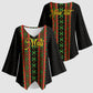 Personalized Mali Bogolanfini African Pattern Kimono Sleeve Blouse