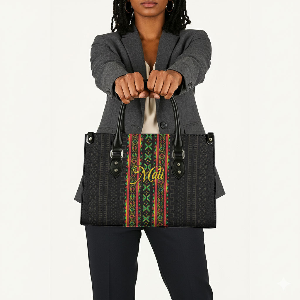 Mali Bogolanfini African Pattern Leather Bag