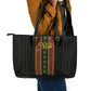 Mali Bogolanfini African Pattern Leather Tote Bag