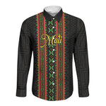 Personalized Mali Bogolanfini African Pattern Long Sleeve Button Shirt