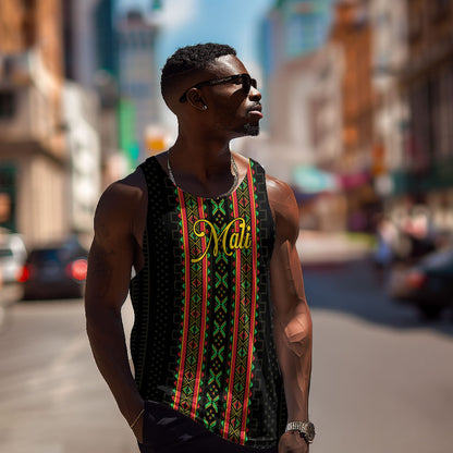 Personalized Mali Bogolanfini African Pattern Men Tank Top