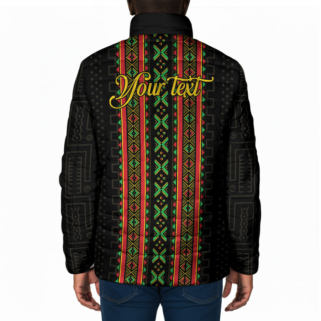Personalized Mali Bogolanfini African Pattern Padded Jacket