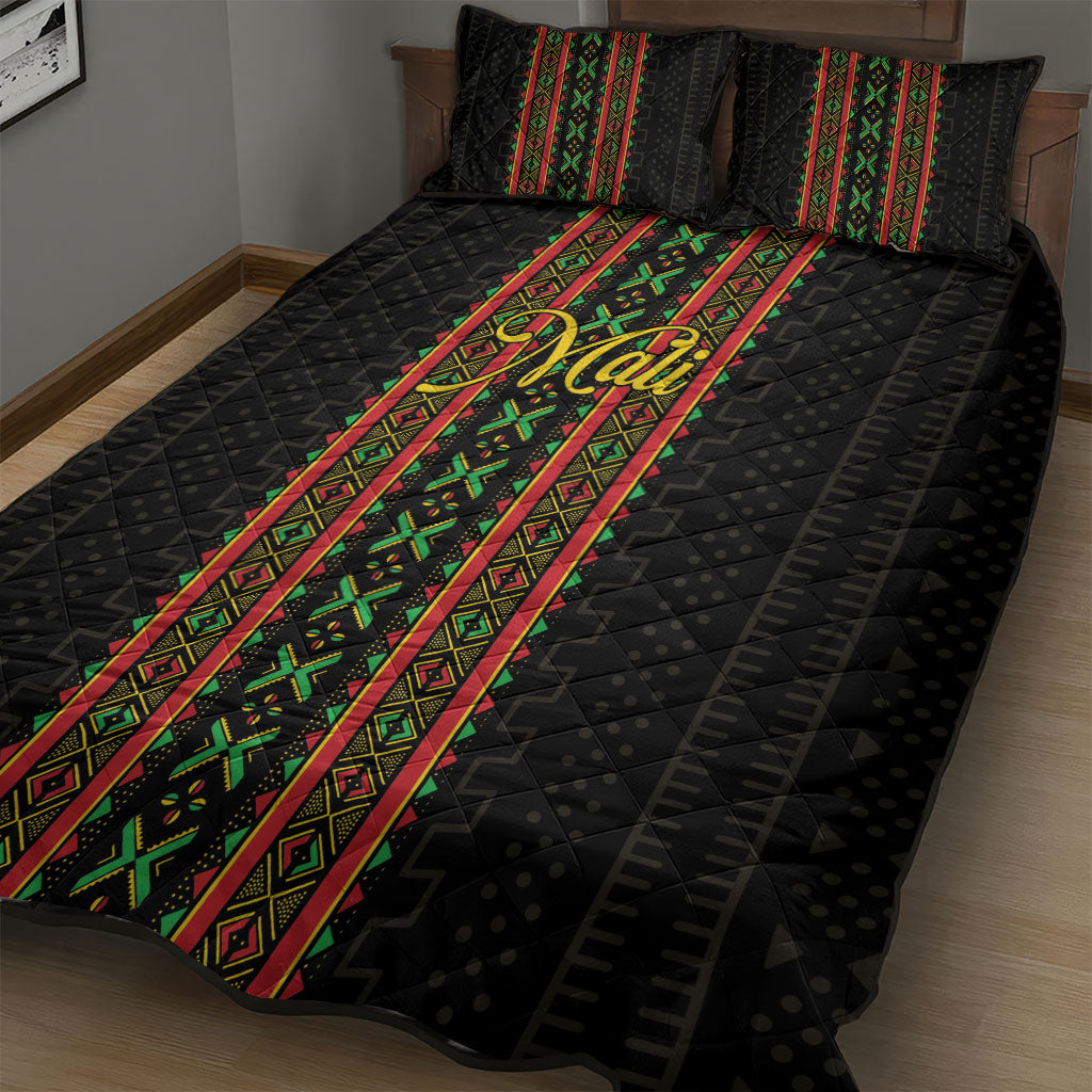 Mali Bogolanfini African Pattern Quilt Bed Set