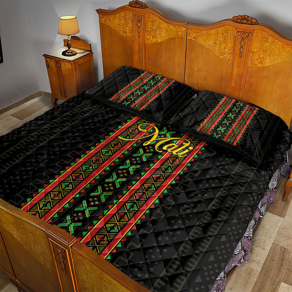 Mali Bogolanfini African Pattern Quilt Bed Set