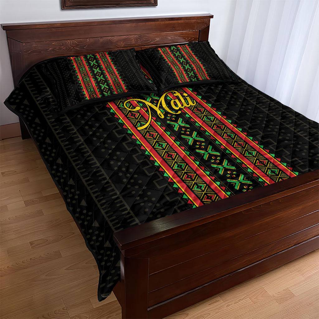 Mali Bogolanfini African Pattern Quilt Bed Set