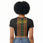 Personalized Mali Bogolanfini African Pattern Raglan Cropped T shirt