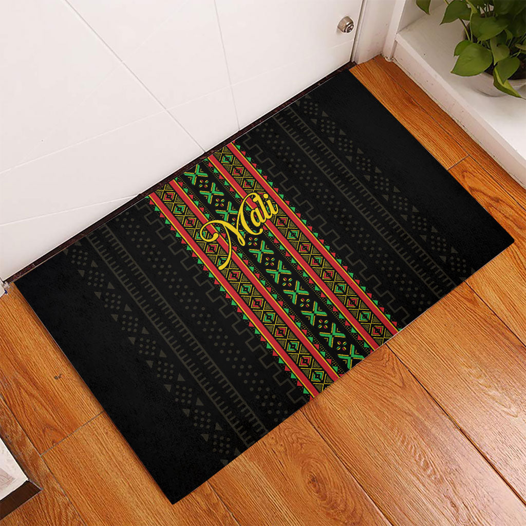 Mali Bogolanfini African Pattern Rubber Doormat