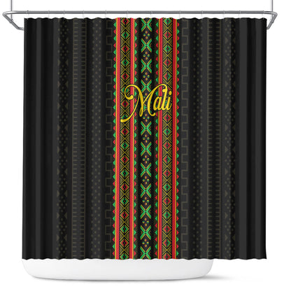 Mali Bogolanfini African Pattern Shower Curtain