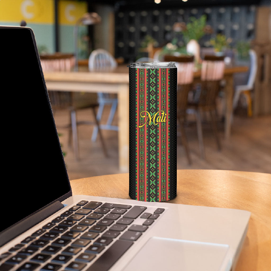 Personalized Mali Bogolanfini African Pattern Skinny Tumbler