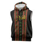 Personalized Mali Bogolanfini African Pattern Sleeveless Zip Hoodie