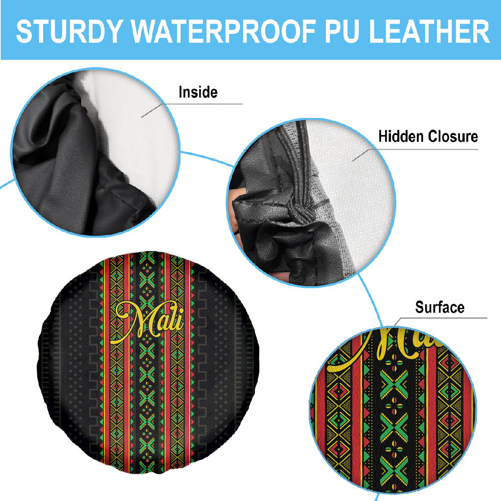 Mali Bogolanfini African Pattern Spare Tire Cover