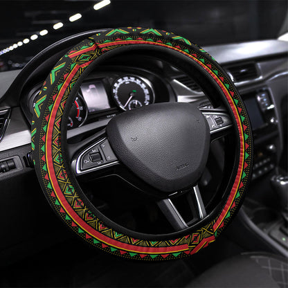Mali Bogolanfini African Pattern Steering Wheel Cover