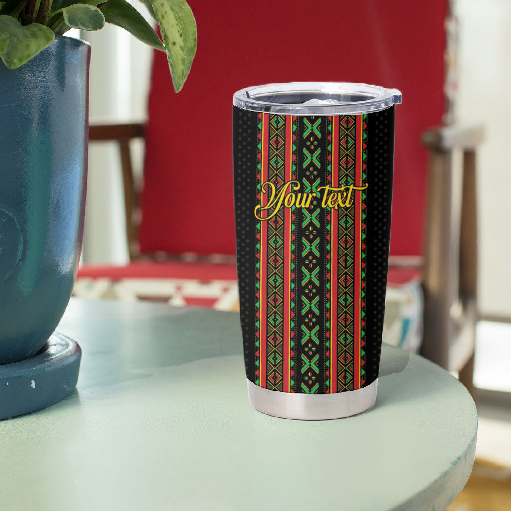 Personalized Mali Bogolanfini African Pattern Tumbler Cup
