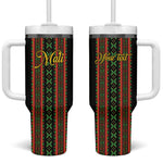 Personalized Mali Bogolanfini African Pattern Tumbler With Handle